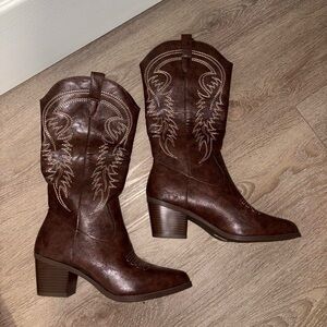 Brown Western Cowboy Boots